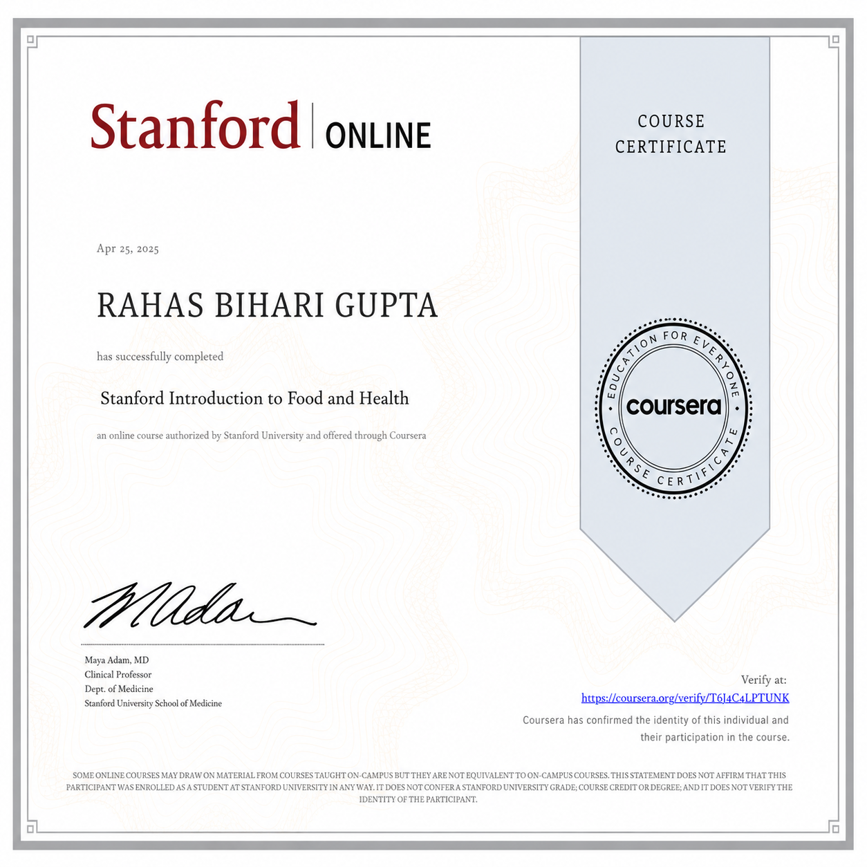Certificate 6